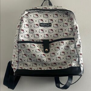 Sanrio Hello Kitty White Backpack with Black Trim
